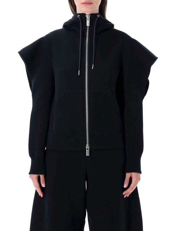 sacai Hooded Zip Sweatshirt - Black sacai Hooded Zip Sweatshirt - Black