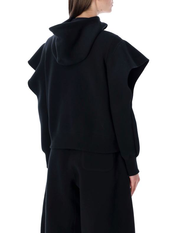 sacai Hooded Zip Sweatshirt - Black