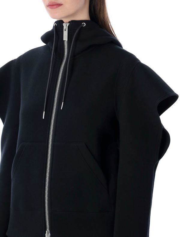 sacai Hooded Zip Sweatshirt - Black