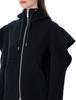sacai Hooded Zip Sweatshirt - Black - Thumbnail 3