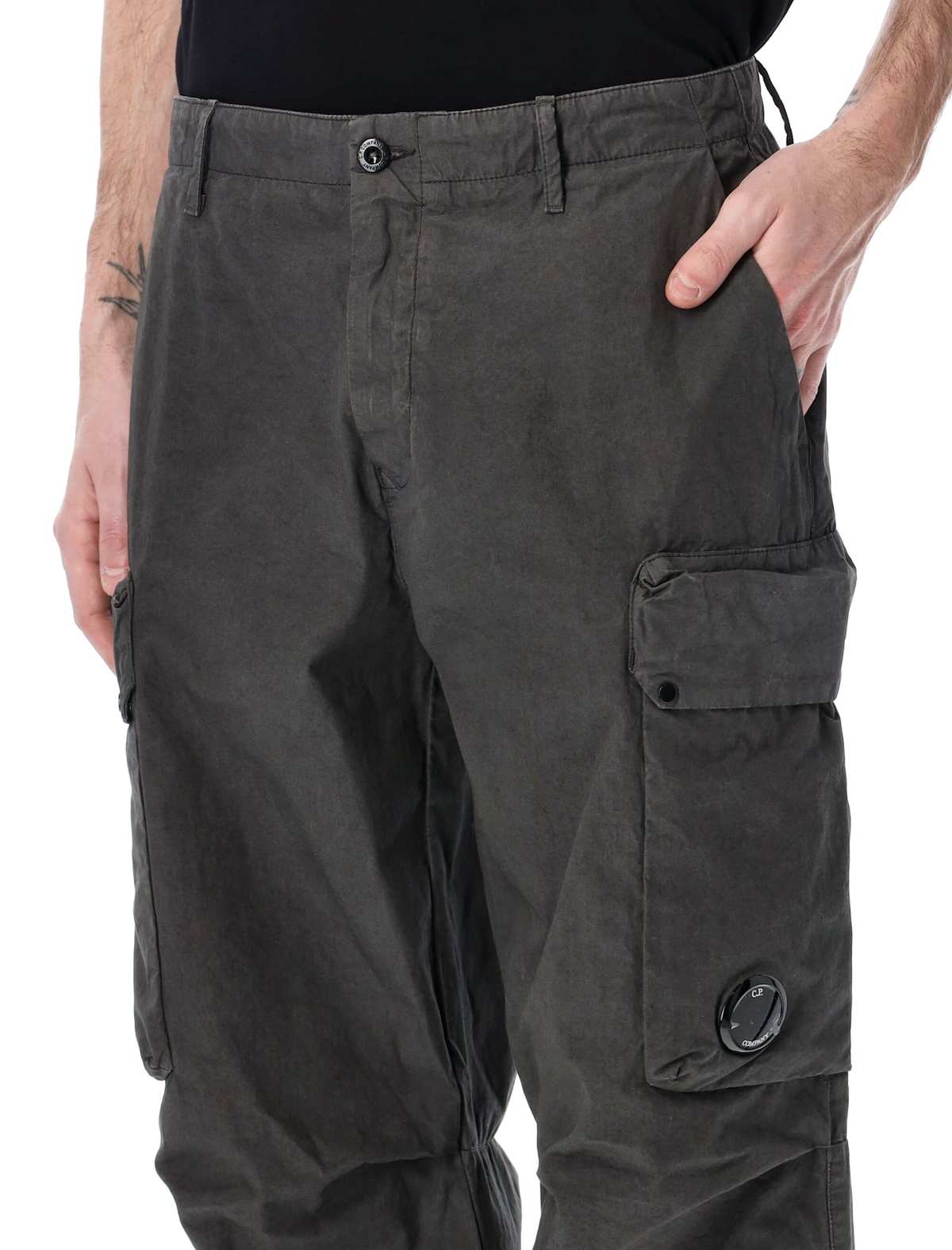 C.P. Company Microreps Fabric Cargo Pants - GUNMETAL - Image 3 of 3