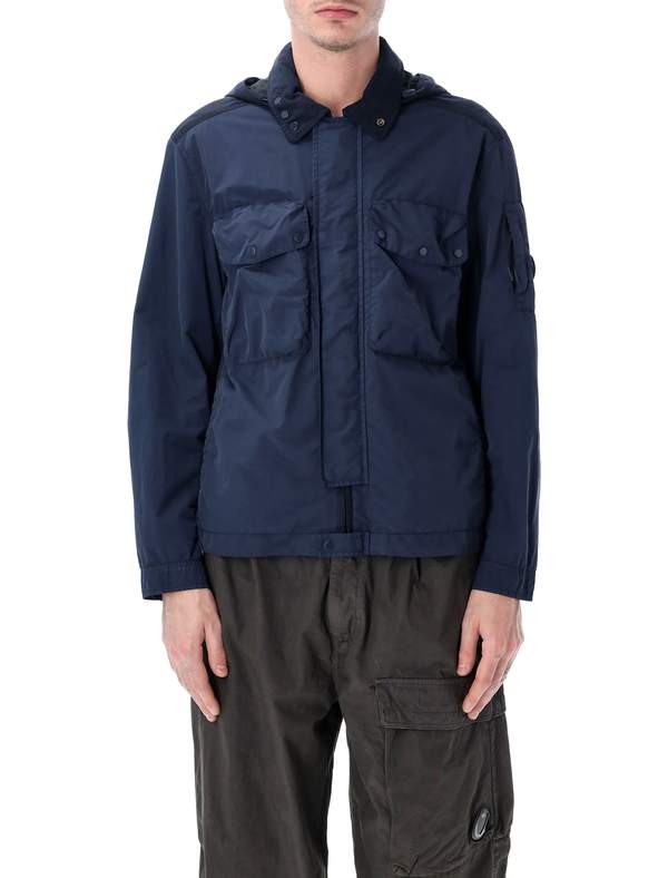 C.P. Company Nylon Goggle Overshirt - DK Navy