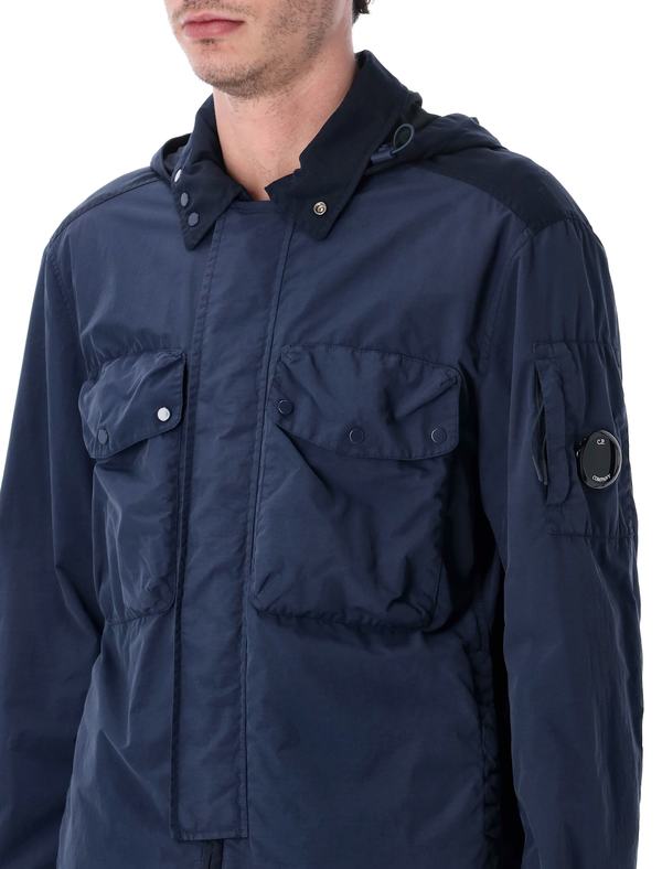 C.P. Company Nylon Goggle Overshirt - DK Navy