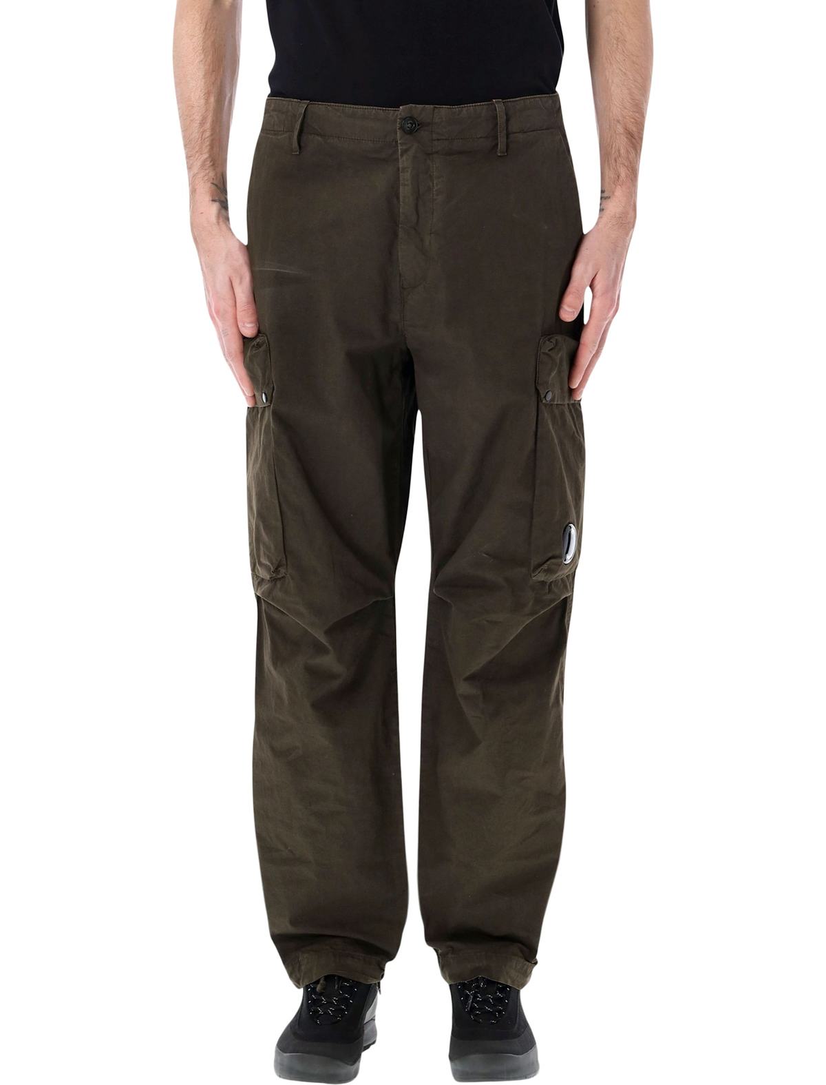 C.P. Company Microreps Fabric Cargo Pants - DK Olive - Image 1 of 3