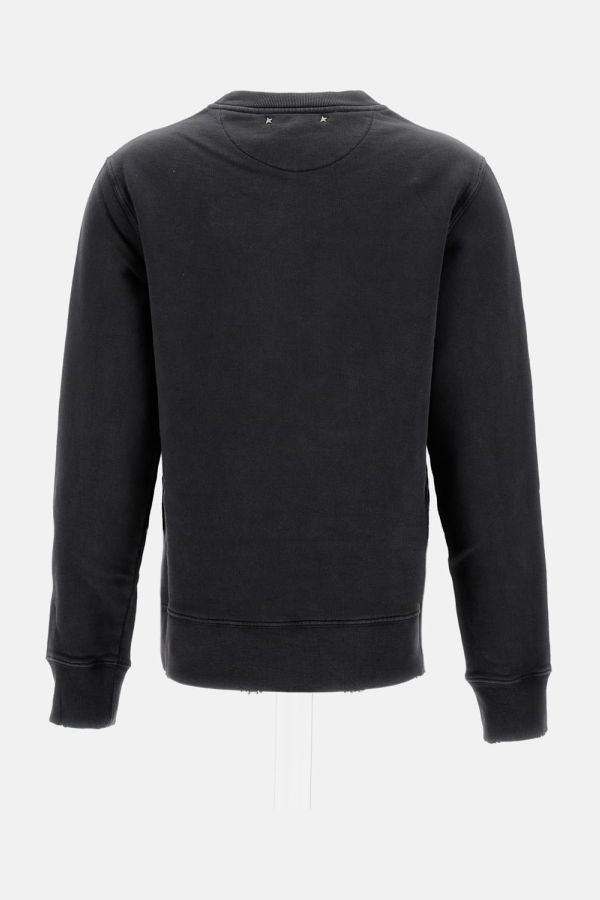 Golden Goose Crewneck Sweater With Crystals - Gray