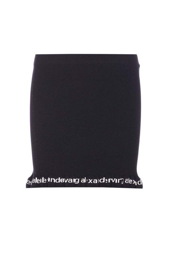ALEXANDER WANG Mini Logo Skirt - Black