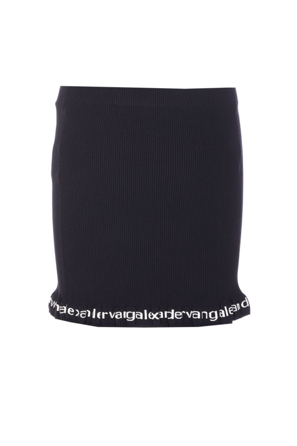 ALEXANDER WANG Mini Logo Skirt - Black