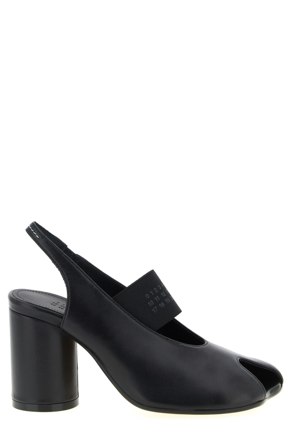 MM6 Maison Margiela Anatomic Numeric Slingback Heels - Black