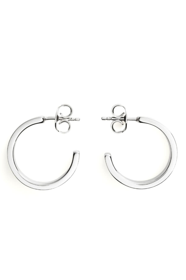 MM6 Maison Margiela Logo Earrings - Silver