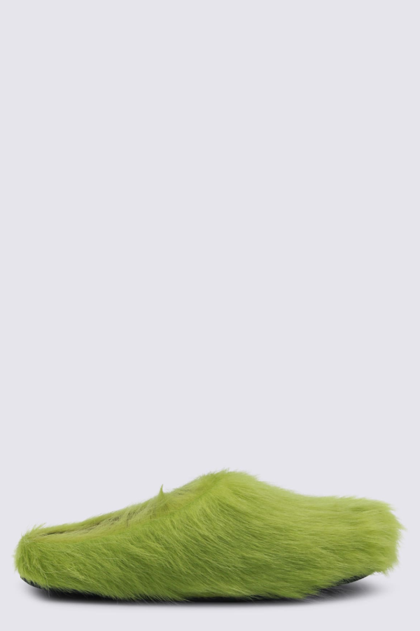 Marni Leather Sandals - Acid Green