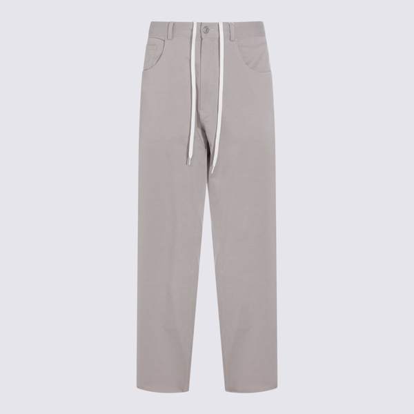 MM6 Maison Margiela Light Grey Cotton Pants - Gray