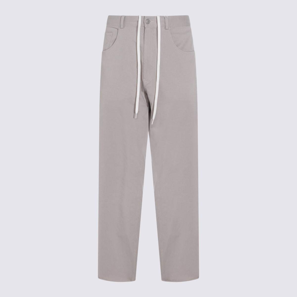 MM6 Maison Margiela Light Grey Cotton Pants - Gray - Image 1 of 4
