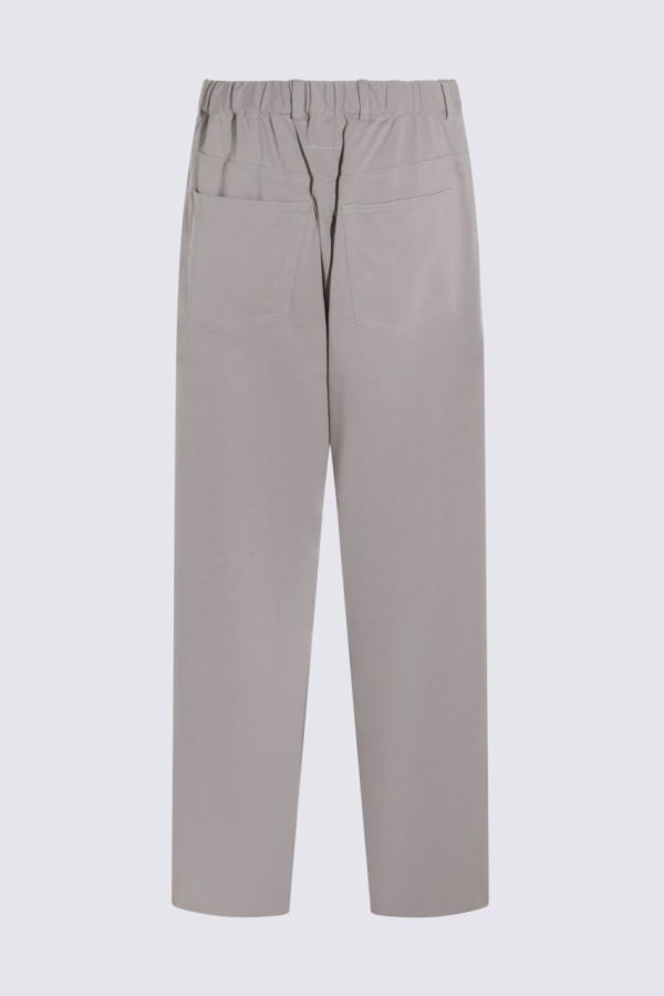 MM6 Maison Margiela Light Grey Cotton Pants - Gray