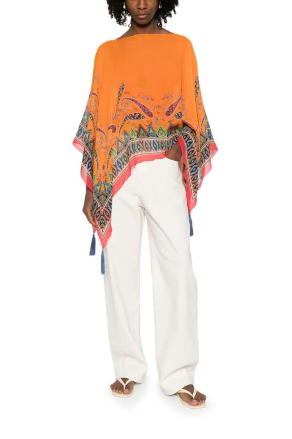 Etro Cape With Paisley Pattern - Multicolour