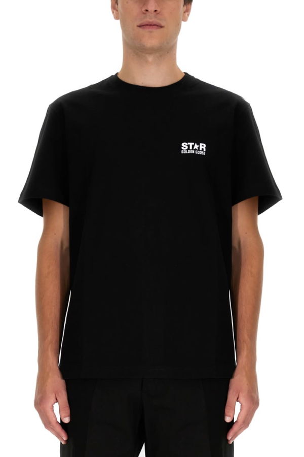 Golden Goose Logo Print Tee - Black