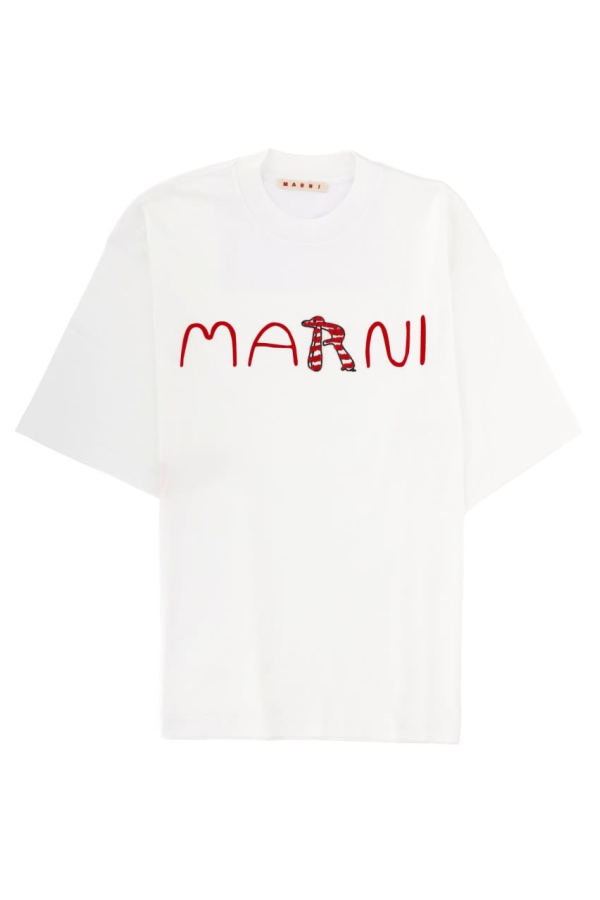 Marni T-Shirt With Logo T-Shirt - White