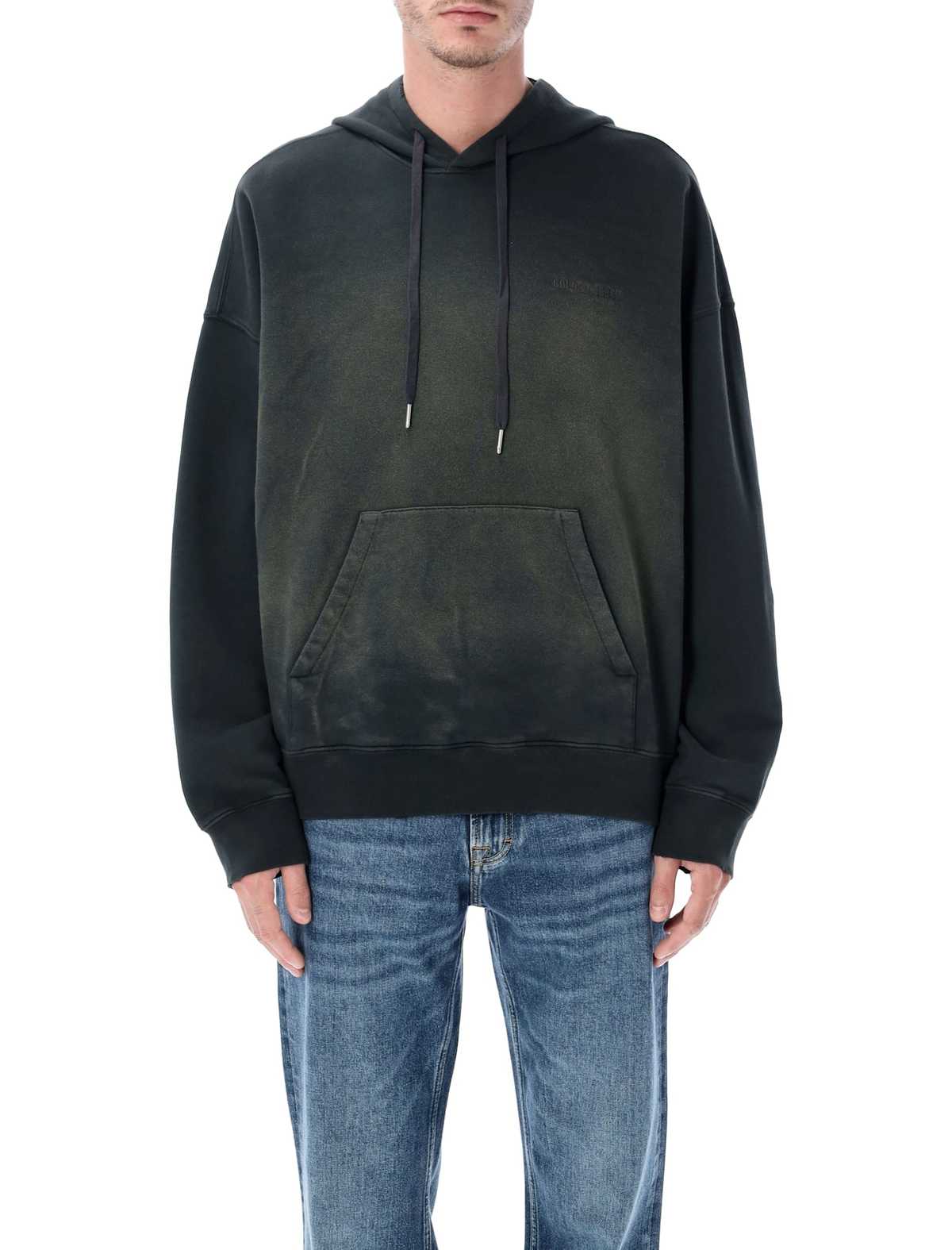 Golden Goose Bleached Hooded Sweatshirt - Black - Image 1 of 3