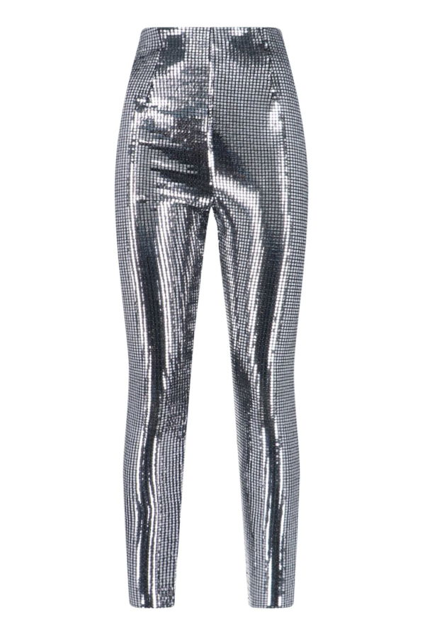 MM6 Maison Margiela Metallic Sequin Pants - Silver