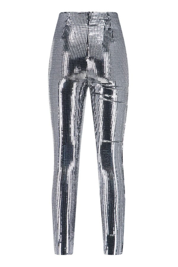 MM6 Maison Margiela Metallic Sequin Pants - Silver