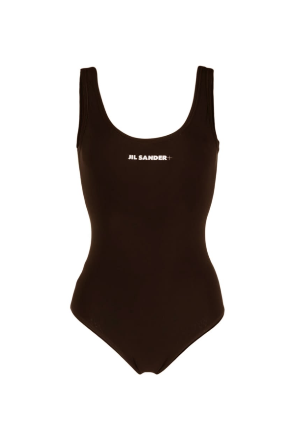 Jil Sander One Piece Swimsuit With Logo - Blue