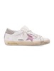 Golden Goose Super-Star White Nappa Sneakers With Pink Metallic Star - White/Pink/Grey - Thumbnail 1