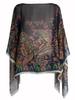 Etro Paisley Print Silk Poncho Top - Multicolour - Thumbnail 1