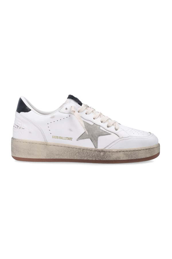 Golden Goose Ball Star Leather Sneaker - White/Gray