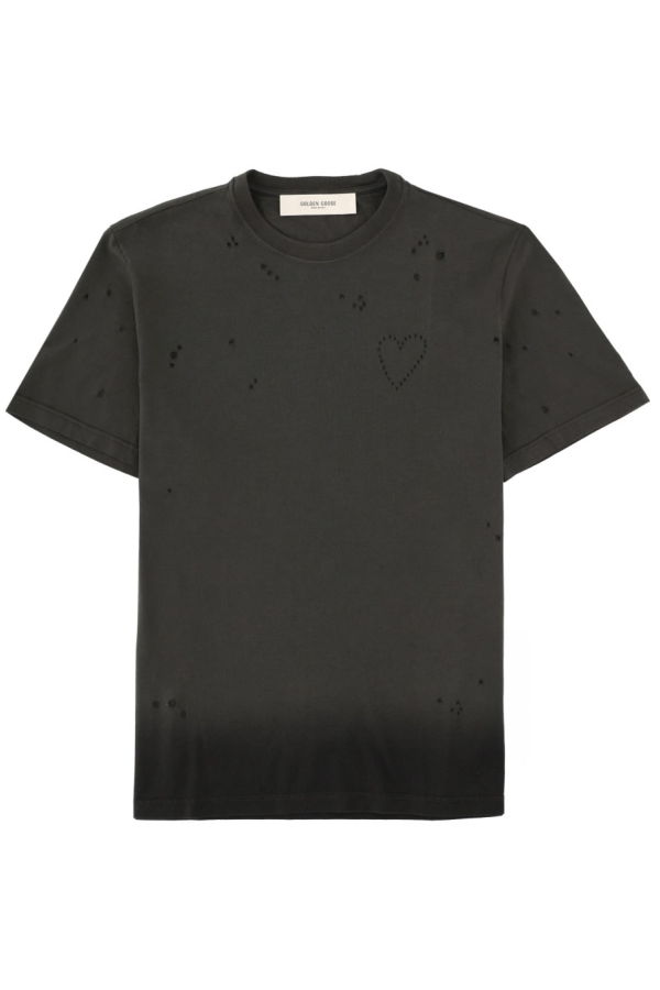 Golden Goose Logo Print T-Shirt - Charcoal