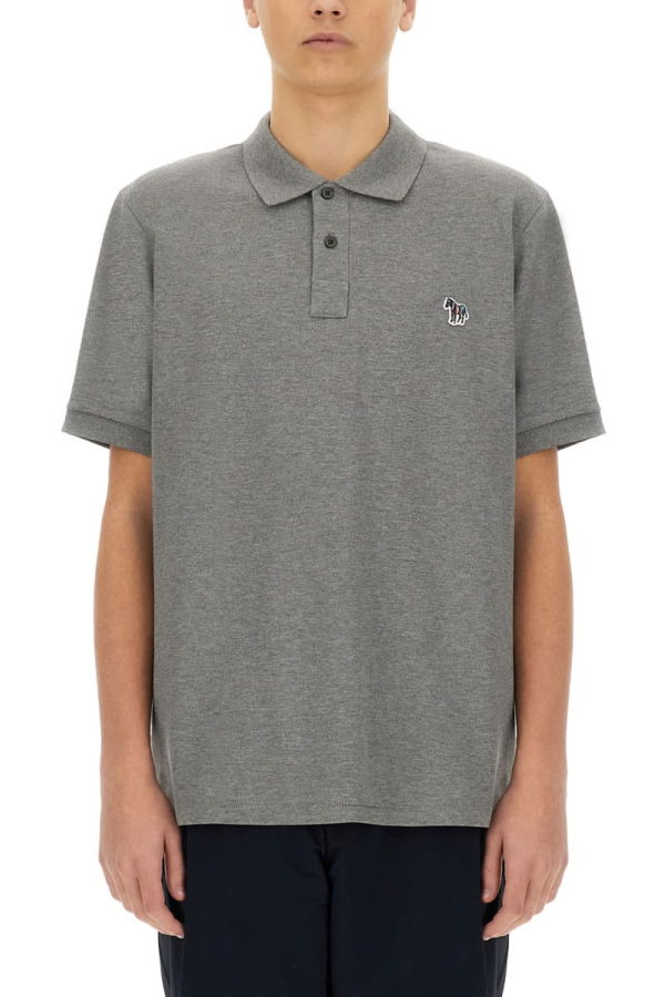 PAUL SMITH PS by Paul Smith Zebra Polo Shirt - Gray