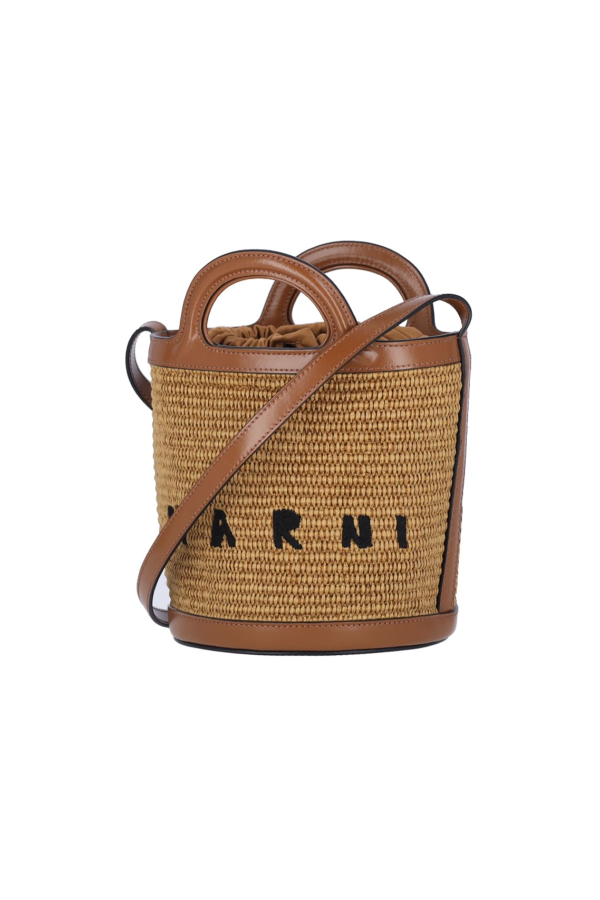 Marni Small Bucket Bag Tropicalia - Beige