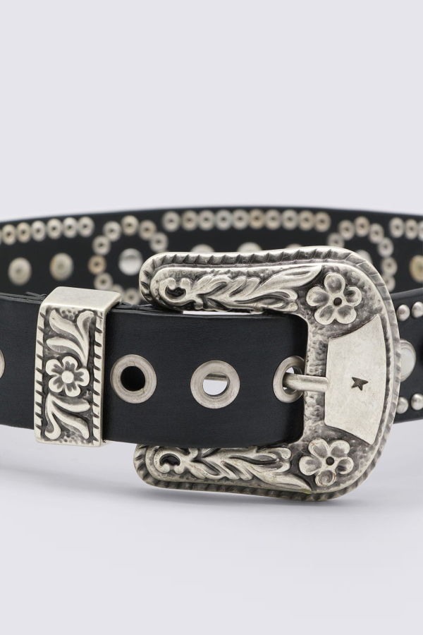 Golden Goose Leather Belt - Black