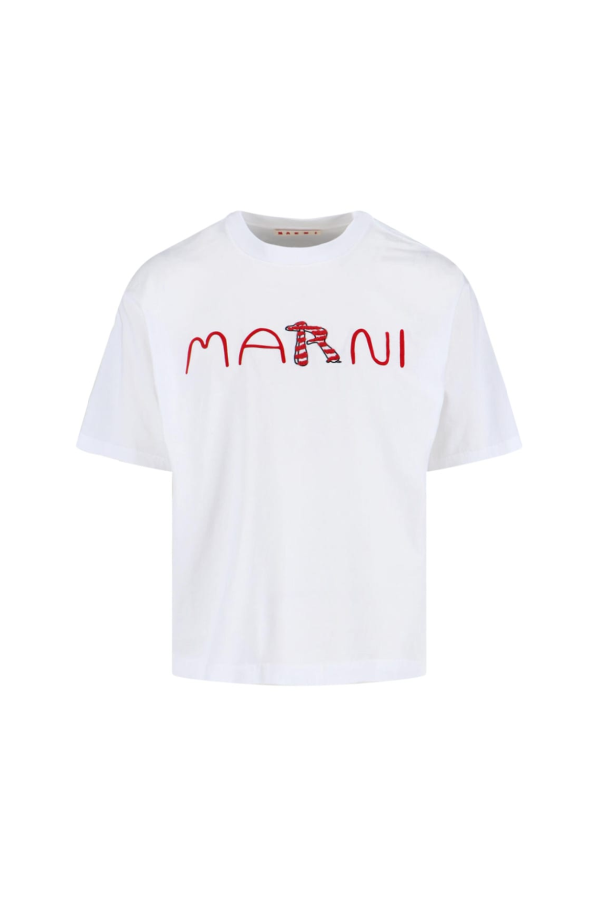 Marni Animal Alphabet Logo T-Shirt - White