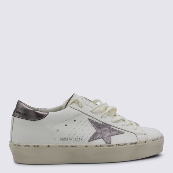 Golden Goose Leather Sneakers - White/Grey Lilac