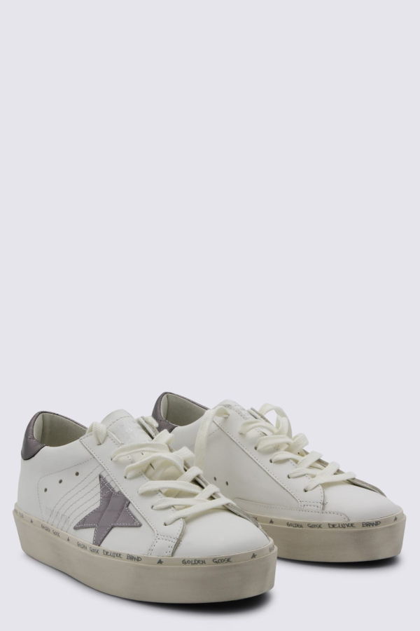 Golden Goose Leather Sneakers - White/Grey Lilac