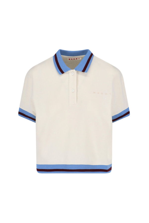 Marni Button Polo Shirt T-Shirt - Cream