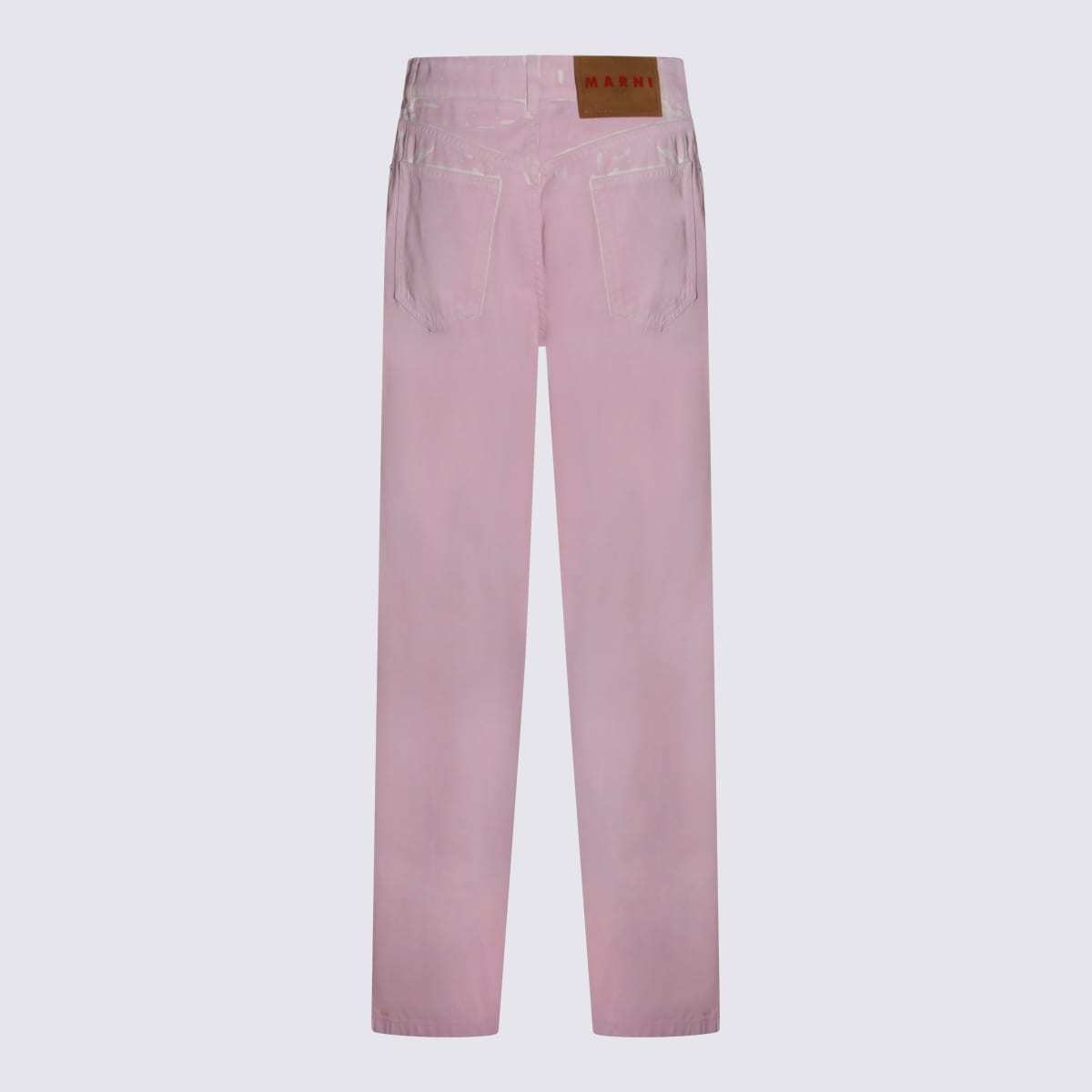 Marni Pink Cotton Jeans - Pink Gummy - Image 2 of 3