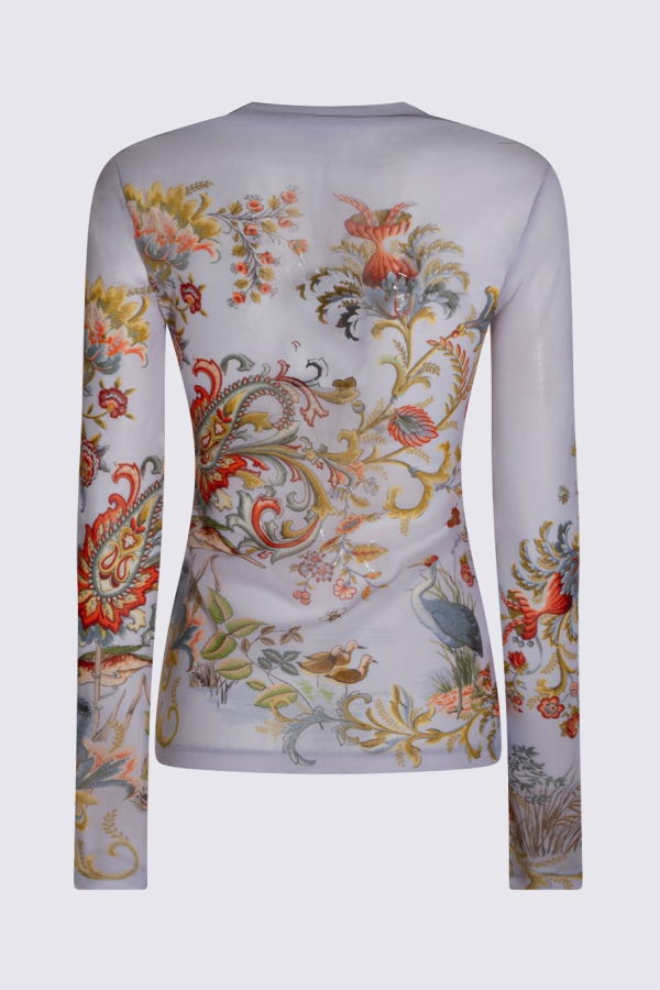 Etro White Top Top - White/Multi
