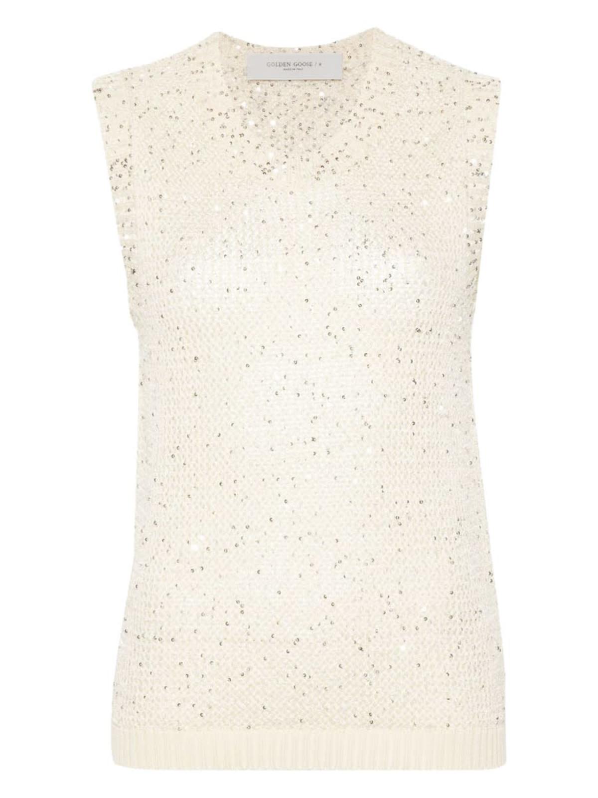 Golden Goose Melyssa With Sequins Top - Ivory - Image 1 of 3