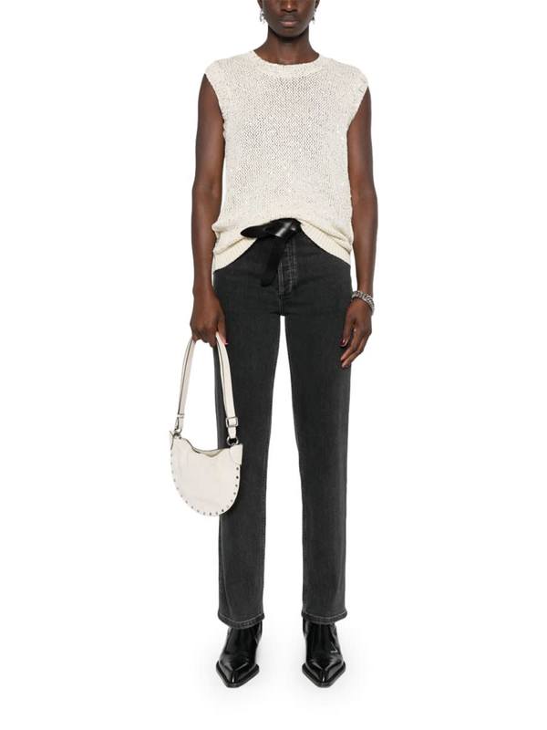 Golden Goose Melyssa With Sequins Top - Ivory