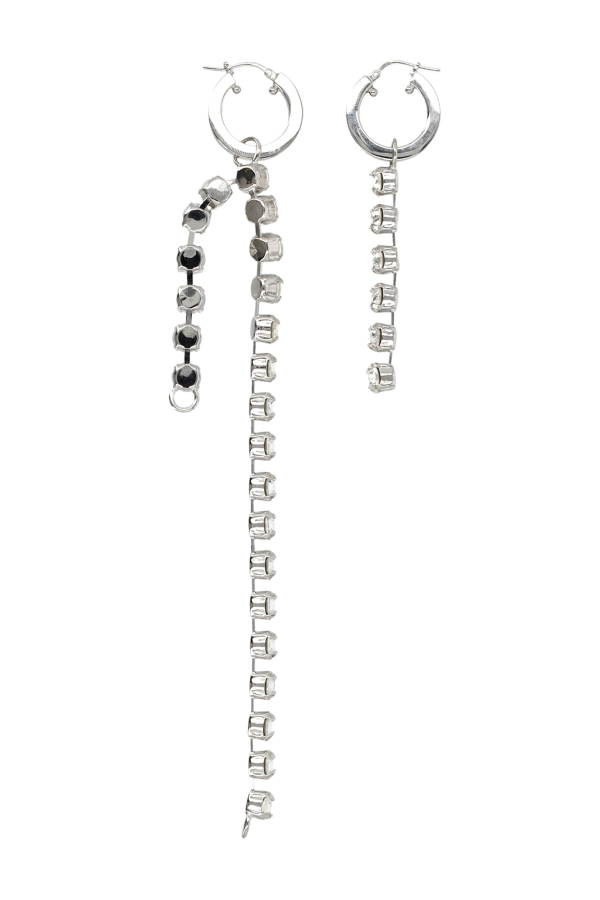 MM6 Maison Margiela Crystals Earrings - Silver