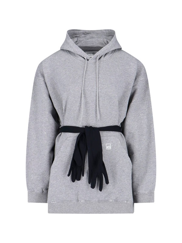 MM6 Maison Margiela Mini Dress With Gloves Dress - Gray