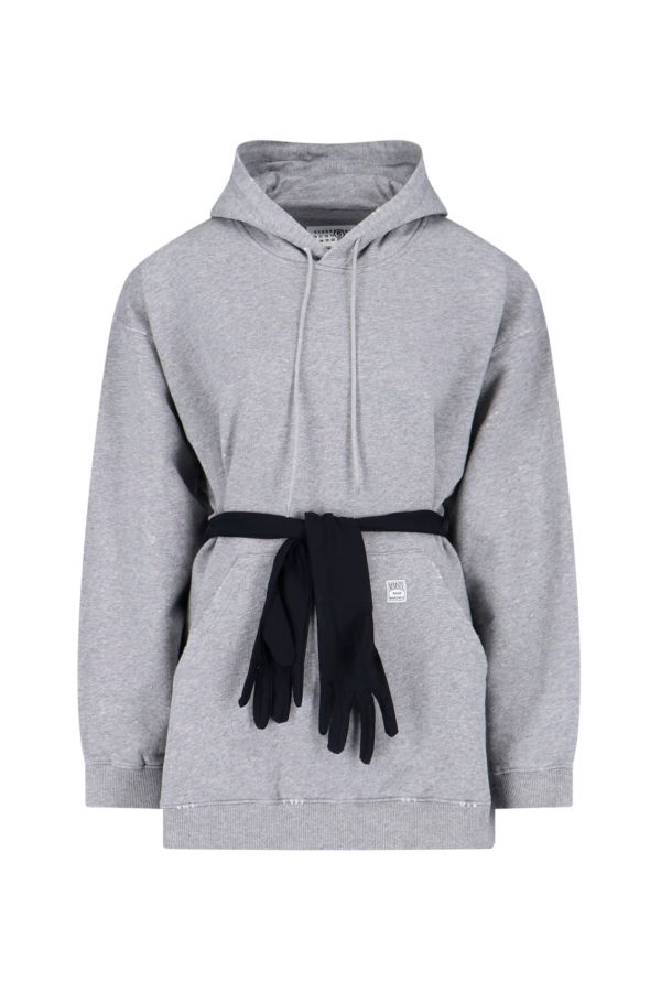 MM6 Maison Margiela Mini Dress With Gloves Dress - Gray