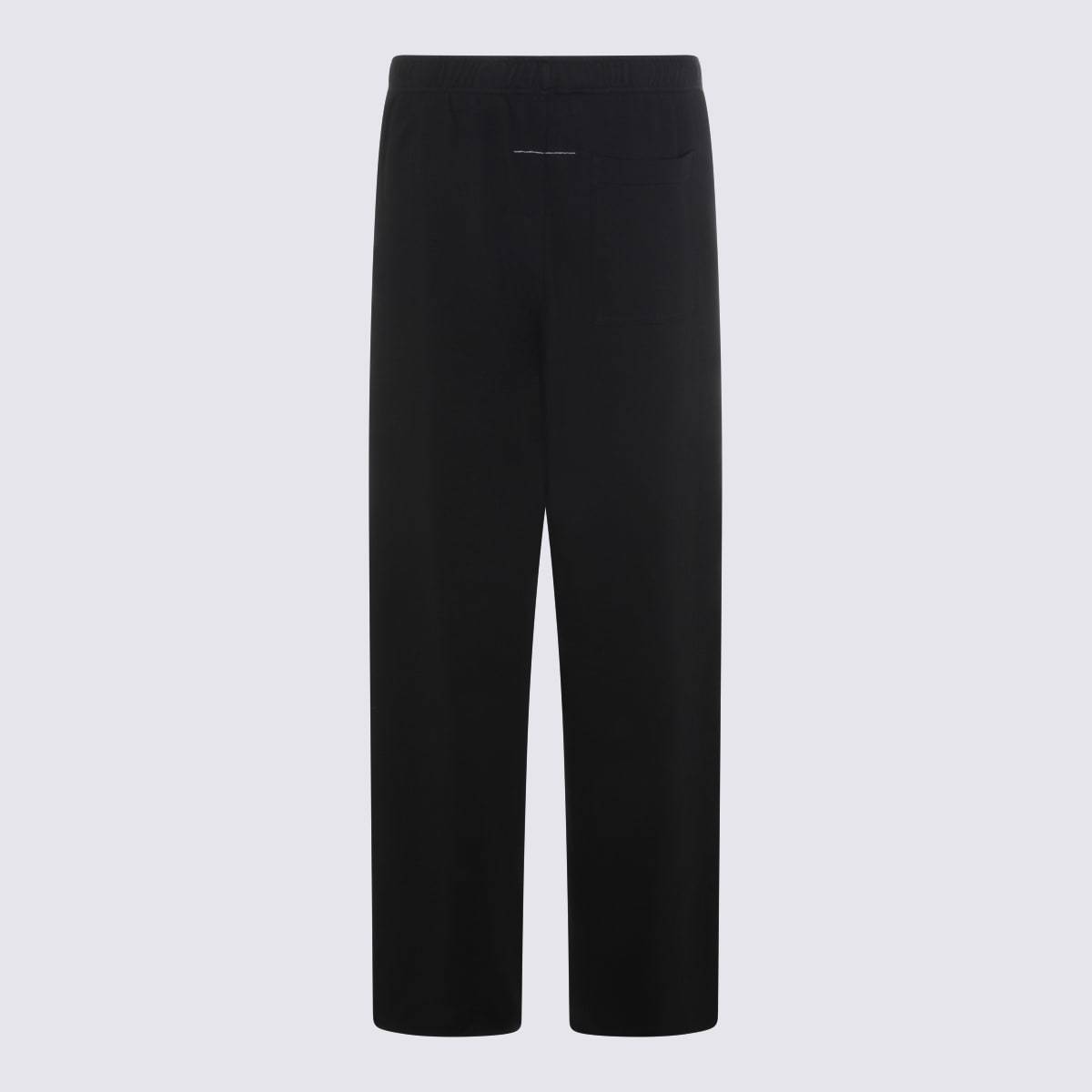 MM6 Maison Margiela Black Cotton Pants - Black - Image 2 of 3
