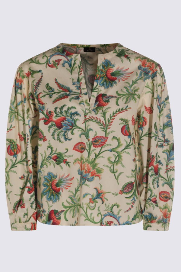 Etro Multicolor Cotton Top - Red