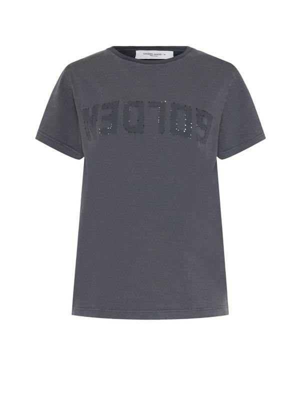 Golden Goose Distressed Cotton T-Shirt - Gray