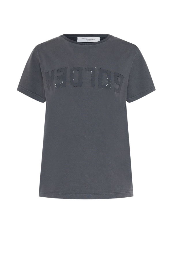Golden Goose Distressed Cotton T-Shirt - Gray