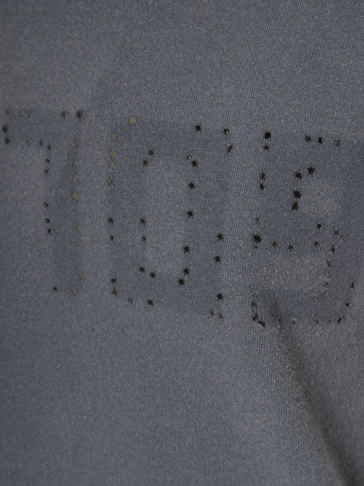 Golden Goose Distressed Cotton T-Shirt - Gray - Image 3 of 3