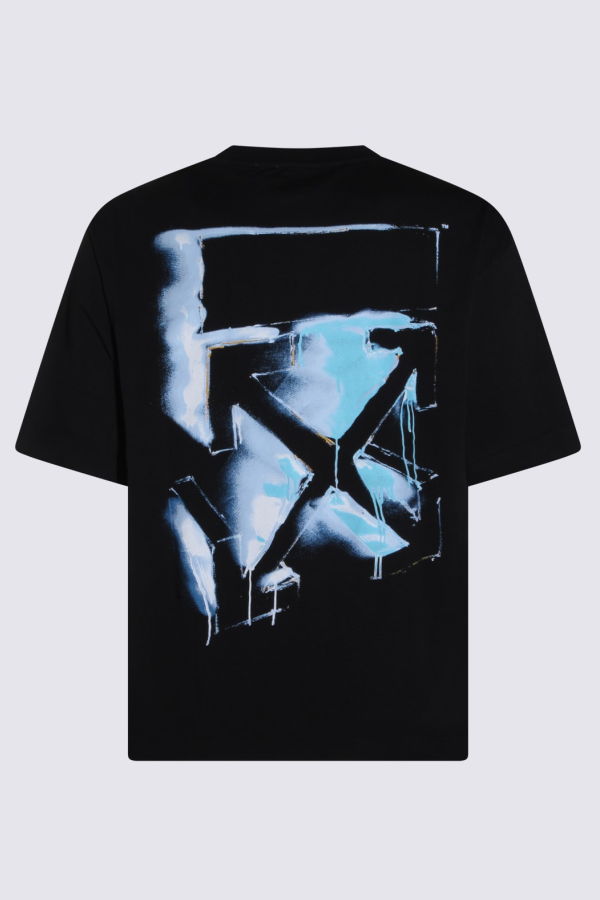 Off-White Cotton T-Shirt - Black