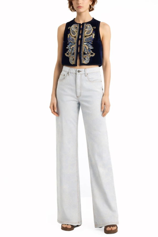 Etro Paisley Pattern Jeans - Denim