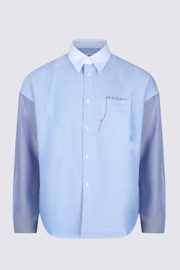 Marni Light Blue Cotton Shirt - Blue